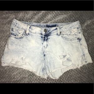 Denim and lace Shorts